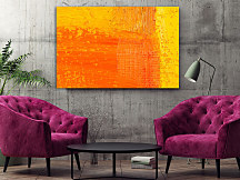 Obraz do spálne v oranžovej farbe